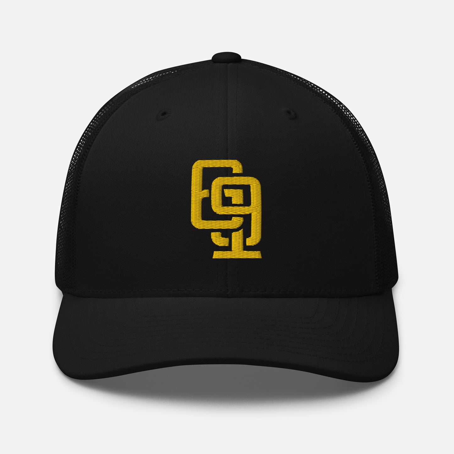 "619" Retro Trucker Hat | Yupoong 6606 | E Luna Brand CLASSIC Solocrest 1 Gold Thread Front Logo