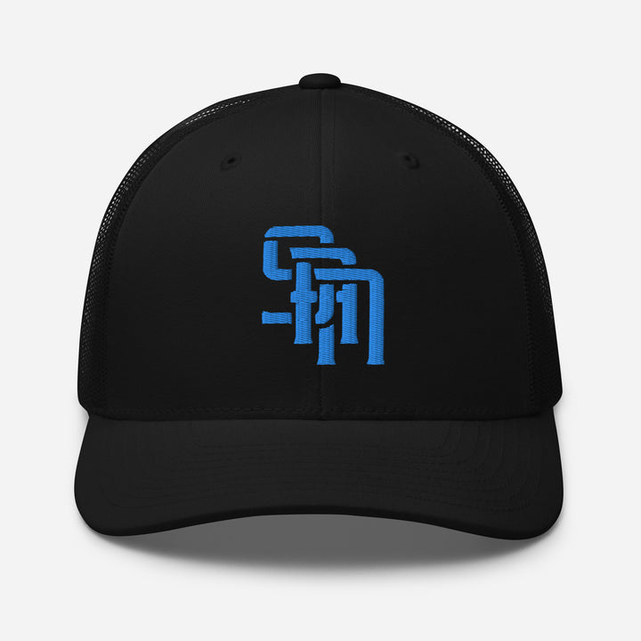 "SAN" Retro Trucker Hat | E Luna Brand CORE | 1 Aqua/Teal Thread Logo