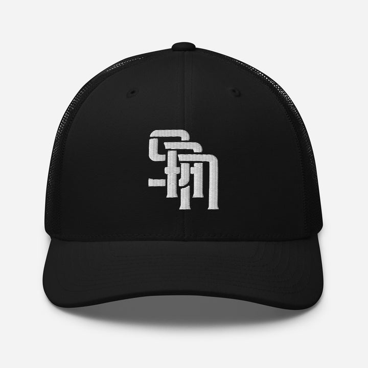 "SAN" Retro Trucker Hat | E Luna Brand CLASSIC | 1 White Thread Logo | 3D Puff Edition