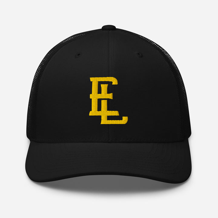 "EL" Retro Trucker Hat | E Luna Brand CLASSIC | 1 Gold Thread Logo