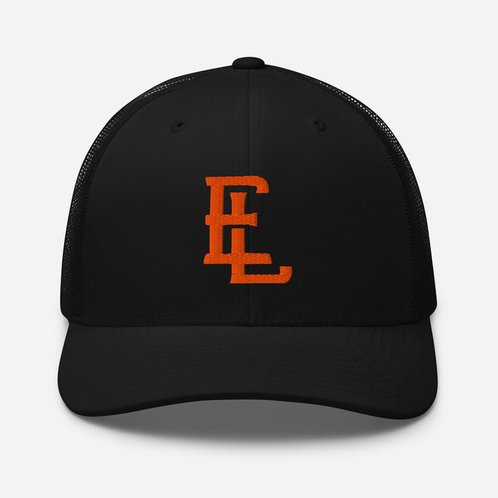 "EL" Retro Trucker Hat | E Luna Brand CLASSIC | 1 Orange Thread Logo
