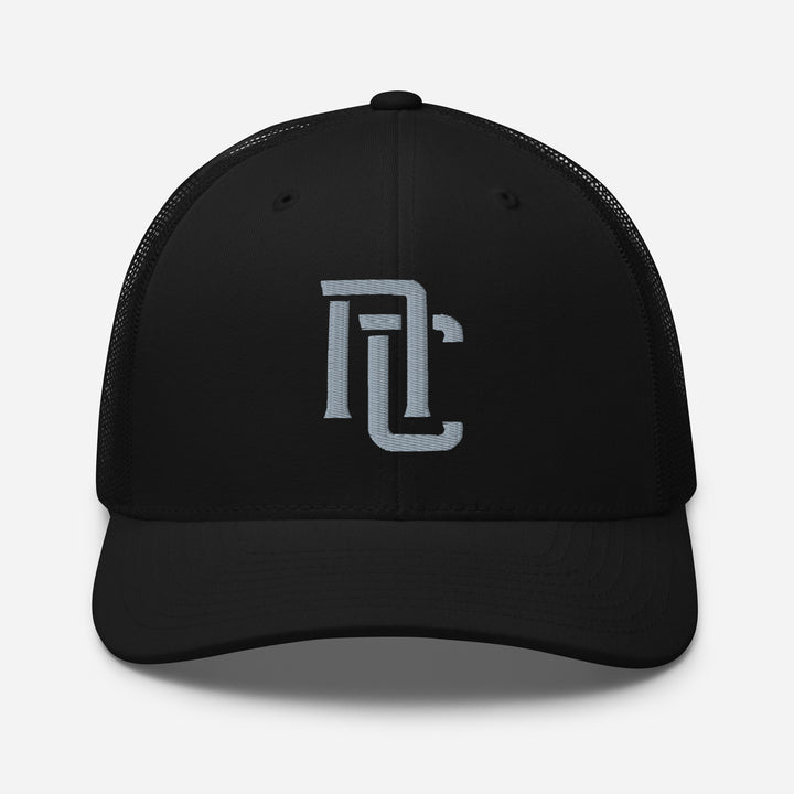 "NC" Retro Trucker Hat | E Luna Brand CLASSIC | 1 Grey Thread Logo | 3D Puff Edition