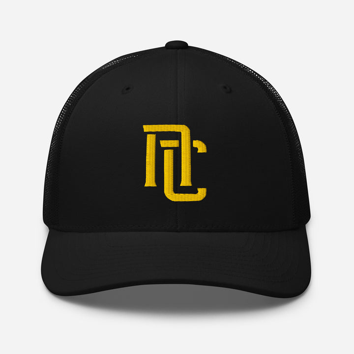 "NC" Retro Trucker Hat | E Luna Brand CLASSIC | 1 Gold Thread Logo | 3D Puff Edition