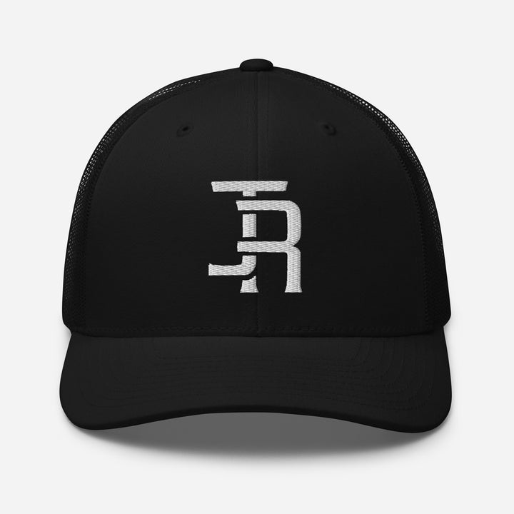 "JR" Retro Trucker Hat | E Luna Brand CLASSIC | 1 White Thread Logo | 3D Puff Edition