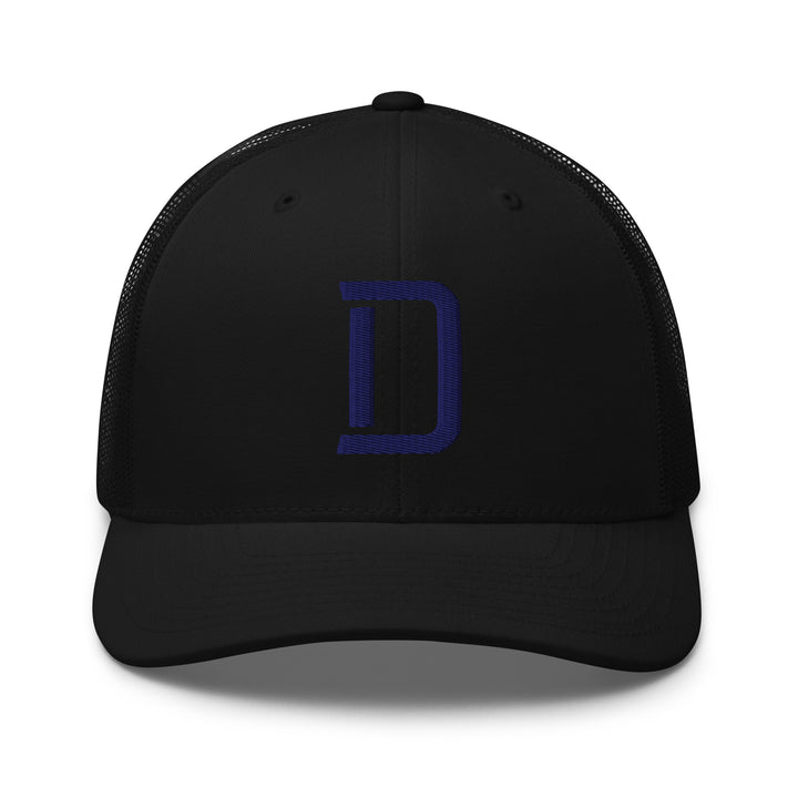 "D" Retro Trucker Hat | E Luna Brand CLASSIC | 1 Navy Thread Logo | 3D Puff Edition