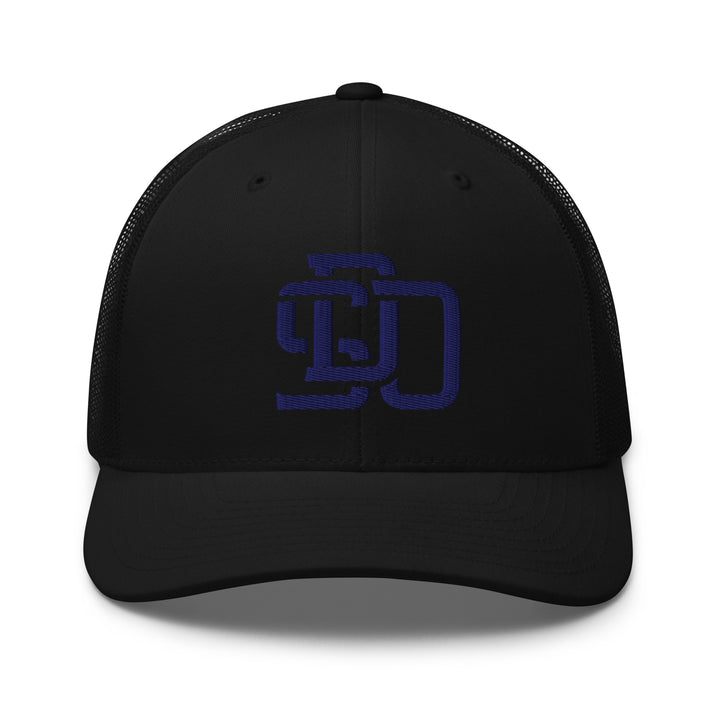 "SDO" Retro Trucker Hat | E Luna Brand CLASSIC | 1 Navy Thread Logo | 3D Puff Edition