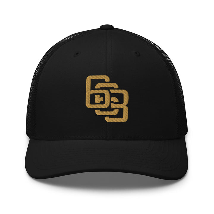 "663" Retro Trucker Hat | E Luna Brand CORE | 1 Old Gold Thread Logo