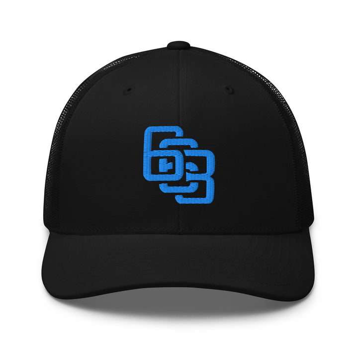 "663" Retro Trucker Hat | E Luna Brand CLASSIC | 1 Aqua/Teal Thread Logo | 3D Puff Edition