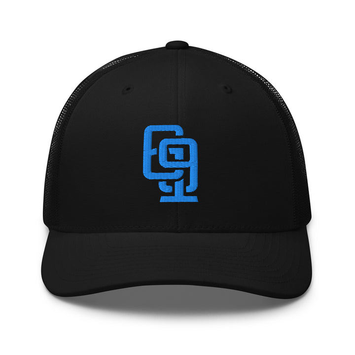 "619" Retro Trucker Hat | E Luna Brand CLASSIC | 1 Aqua/Teal Thread Logo | 3D Puff Edition