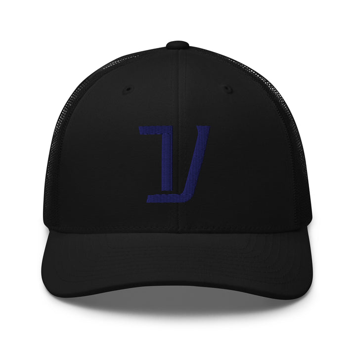 "V" Retro Trucker Hat | E Luna Brand CORE | 1 Navy Thread Logo