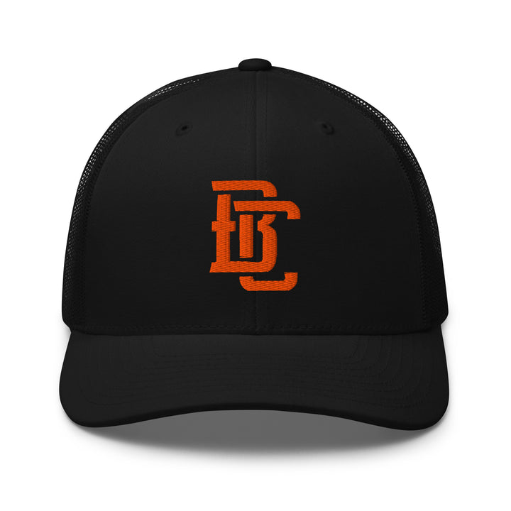 "BC" Retro Trucker Hat | E Luna Brand CLASSIC | 1 Orange Thread Logo | 3D Puff Edition