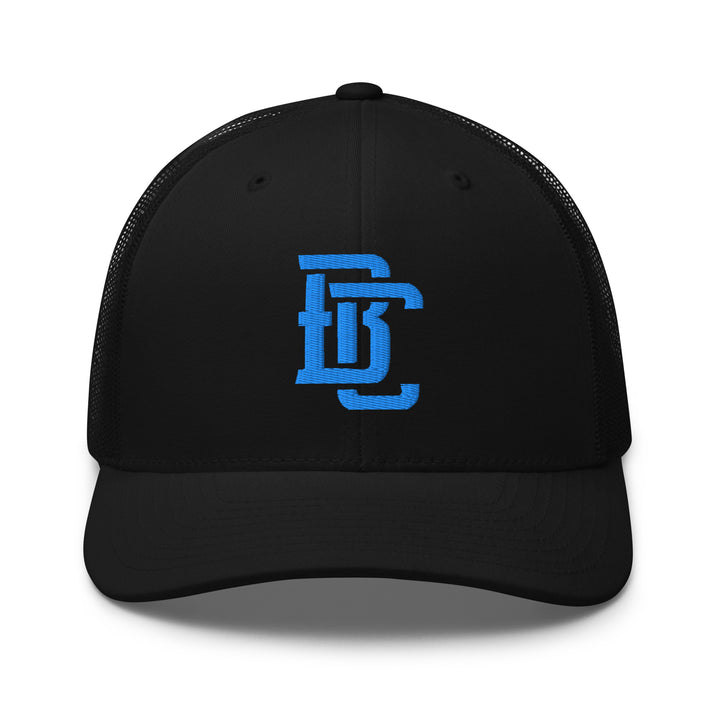 "BC" Retro Trucker Hat | E Luna Brand CLASSIC | 1 Aqua/Teal Thread Logo | 3D Puff Edition