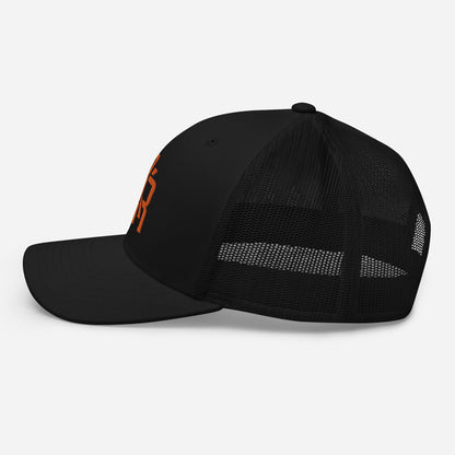 "BXR" Retro Trucker Hat | Yupoong 6606 | E Luna CLASSIC Solocrest 1 Orange Thread Front Logo