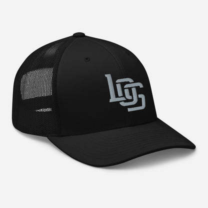 "LOS" Retro Trucker Hat | Yupoong 6606 | E Luna CLASSIC Solocrest 1 Grey Thread Front Logo