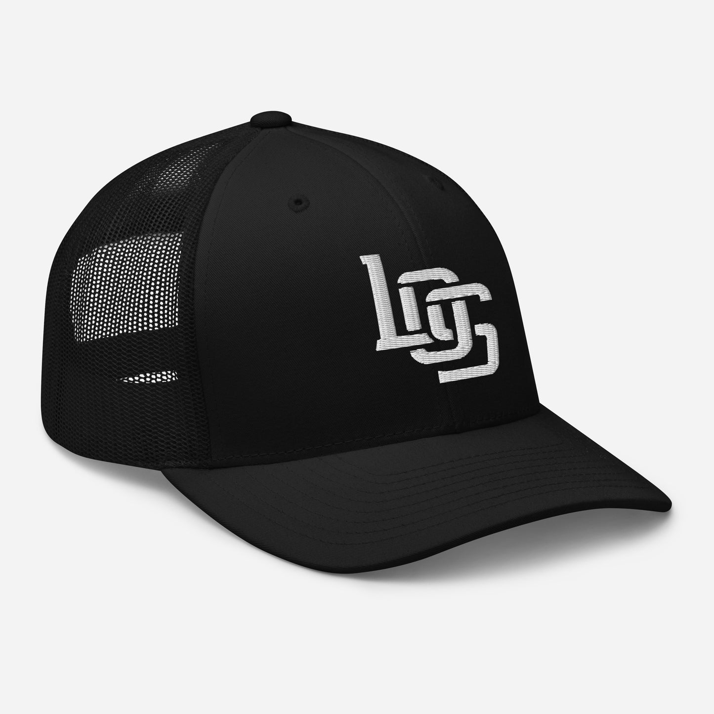 "LOS" Retro Trucker Hat | Yupoong 6606 | E Luna CLASSIC Solocrest 1 White Thread Front Logo