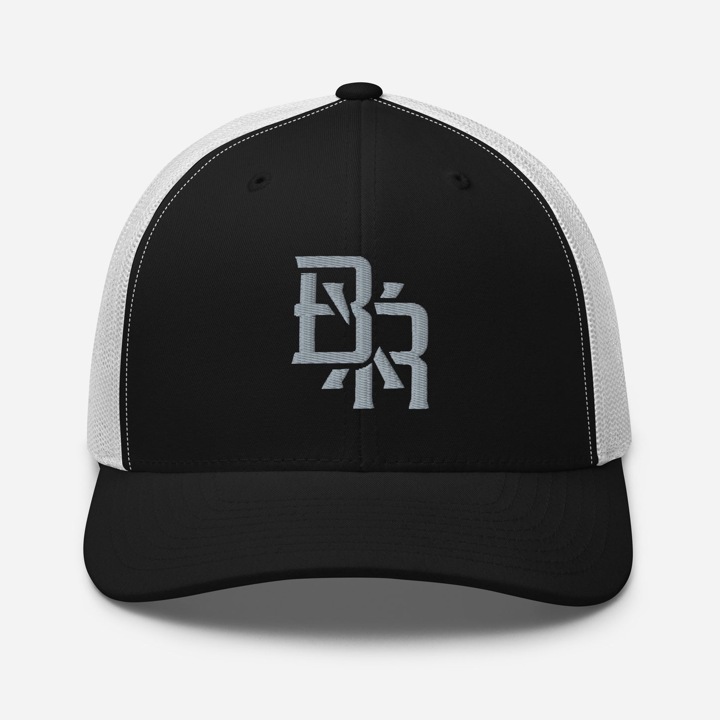 "BXR" Retro Trucker Hat | Yupoong 6606 | E Luna CLASSIC Solocrest 1 Grey Thread Front Logo