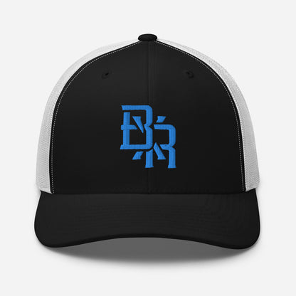 "BXR" Retro Trucker Hat | Yupoong 6606 | E Luna CLASSIC Solocrest 1 Aqua/Teal Thread Front Logo
