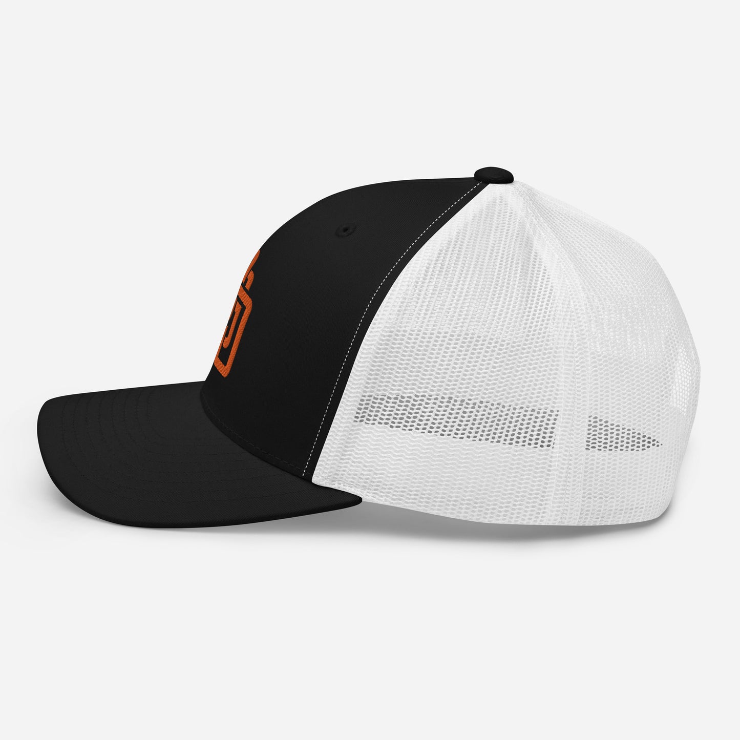 "DGO" Retro Trucker Hat | Yupoong 6606 | E Luna CLASSIC Solocrest 1 Orange Thread Front Logo