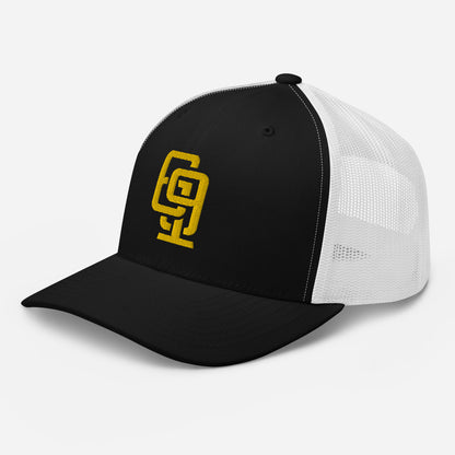 "619" Retro Trucker Hat | Yupoong 6606 | E Luna Brand CLASSIC Solocrest 1 Gold Thread Front Logo