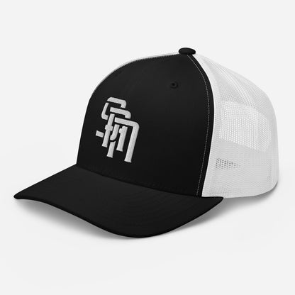 "SAN" Retro Trucker Hat | Yupoong 6606 | E Luna Brand CLASSIC Solocrest 1 White Thread Front Logo