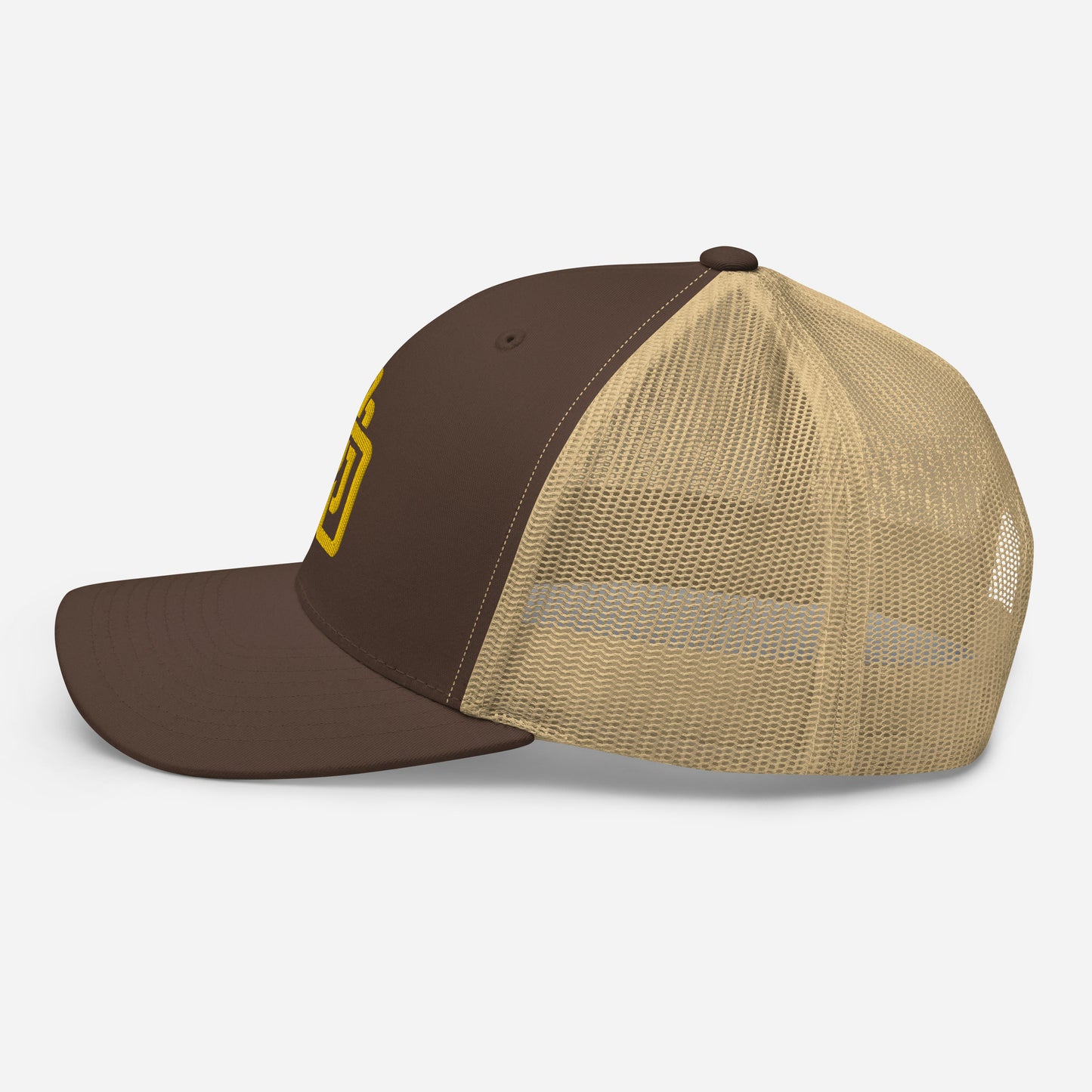 "DGO" Retro Trucker Hat | Yupoong 6606 | E Luna CLASSIC Solocrest 1 Gold Thread Front Logo