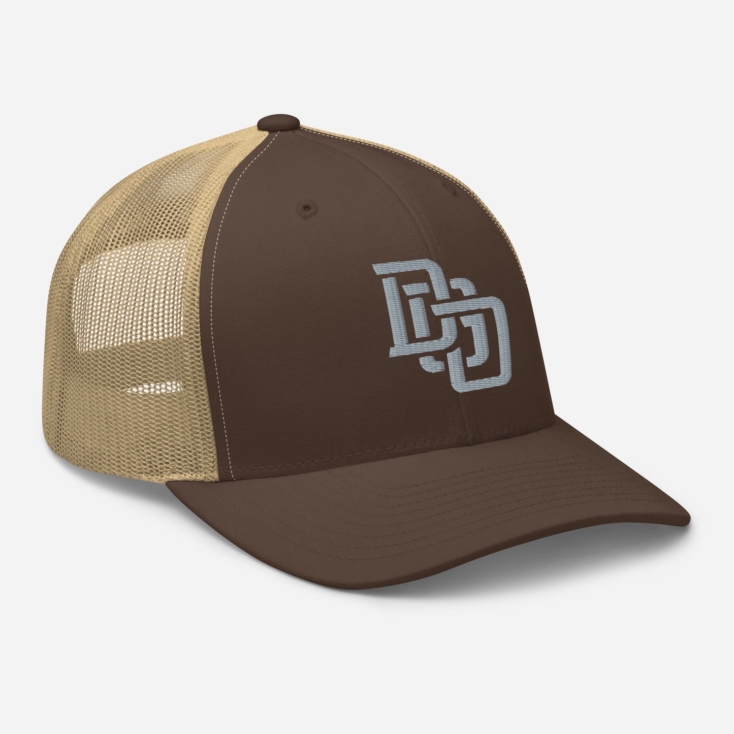 "DGO" Retro Trucker Hat | Yupoong 6606 | E Luna CLASSIC Solocrest 1 Grey Thread Front Logo