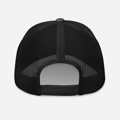 "DGO" Retro Trucker Hat | Yupoong 6606 | E Luna CLASSIC Solocrest 1 Black Thread Front Logo