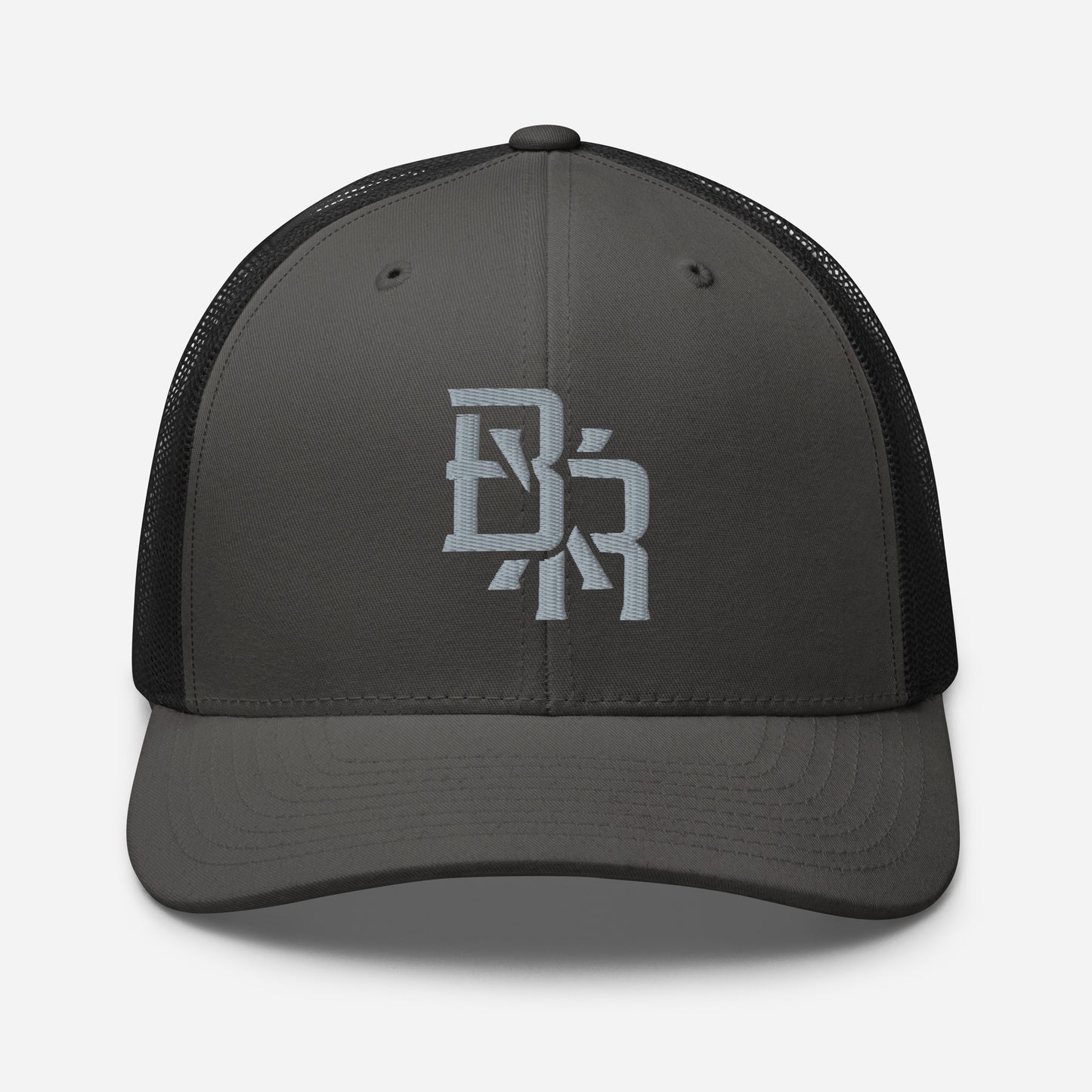 "BXR" Retro Trucker Hat | Yupoong 6606 | E Luna CLASSIC Solocrest 1 Grey Thread Front Logo