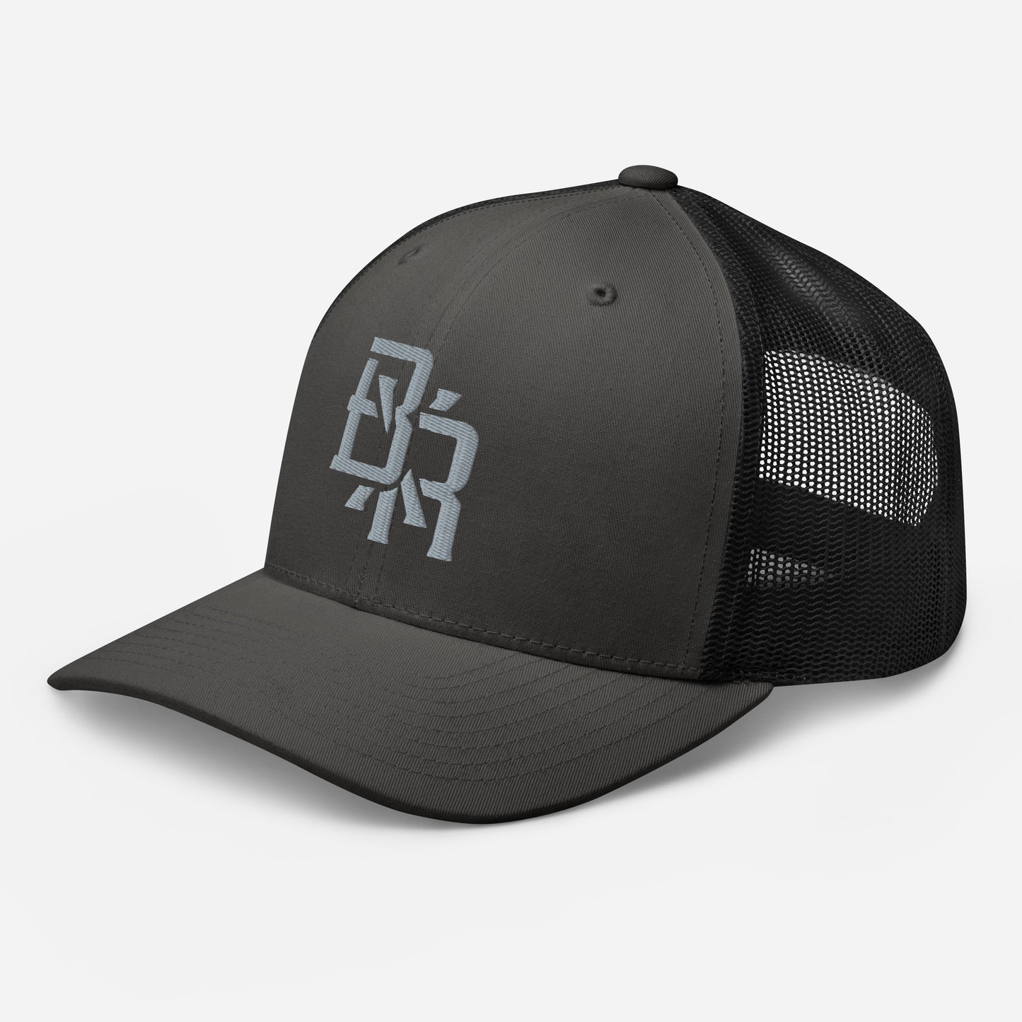 "BXR" Retro Trucker Hat | Yupoong 6606 | E Luna CLASSIC Solocrest 1 Grey Thread Front Logo