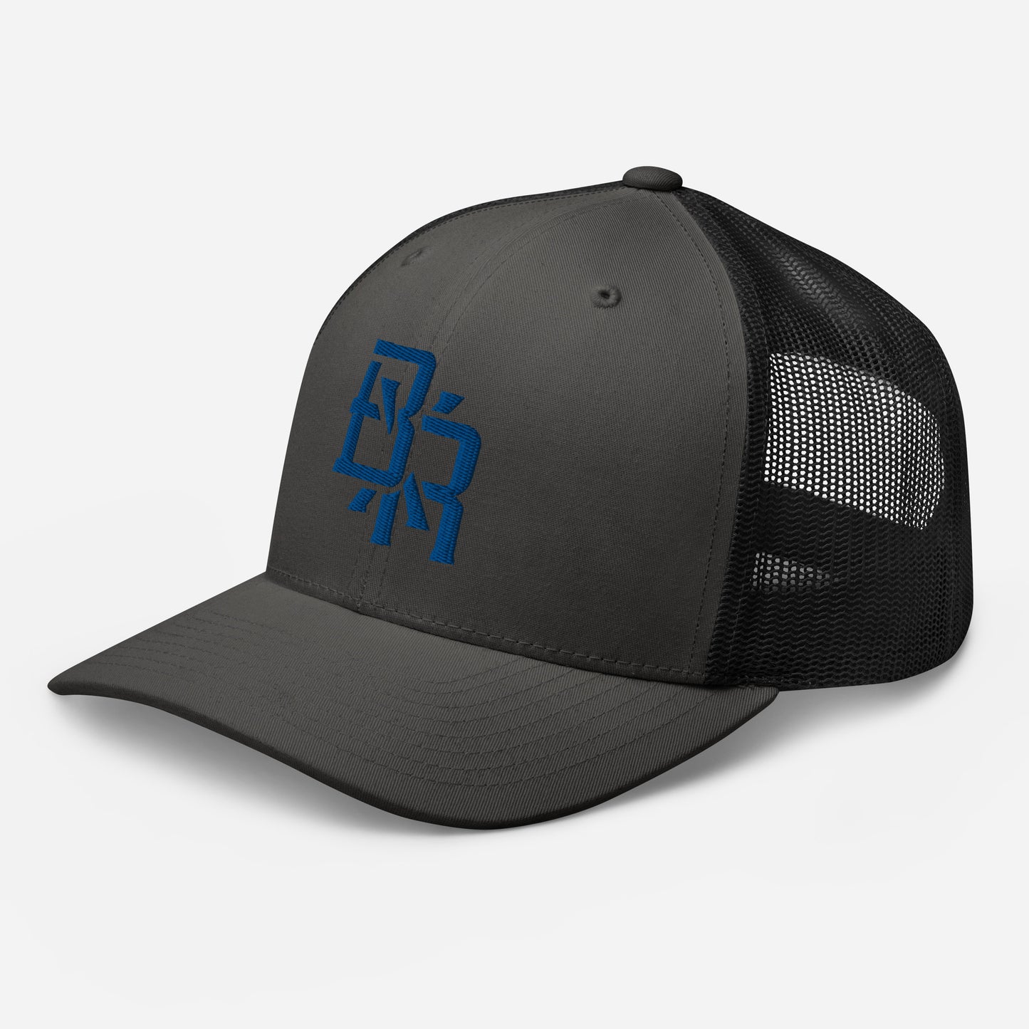 "BXR" Retro Trucker Hat | Yupoong 6606 | E Luna CLASSIC Solocrest 1 Royal Thread Front Logo