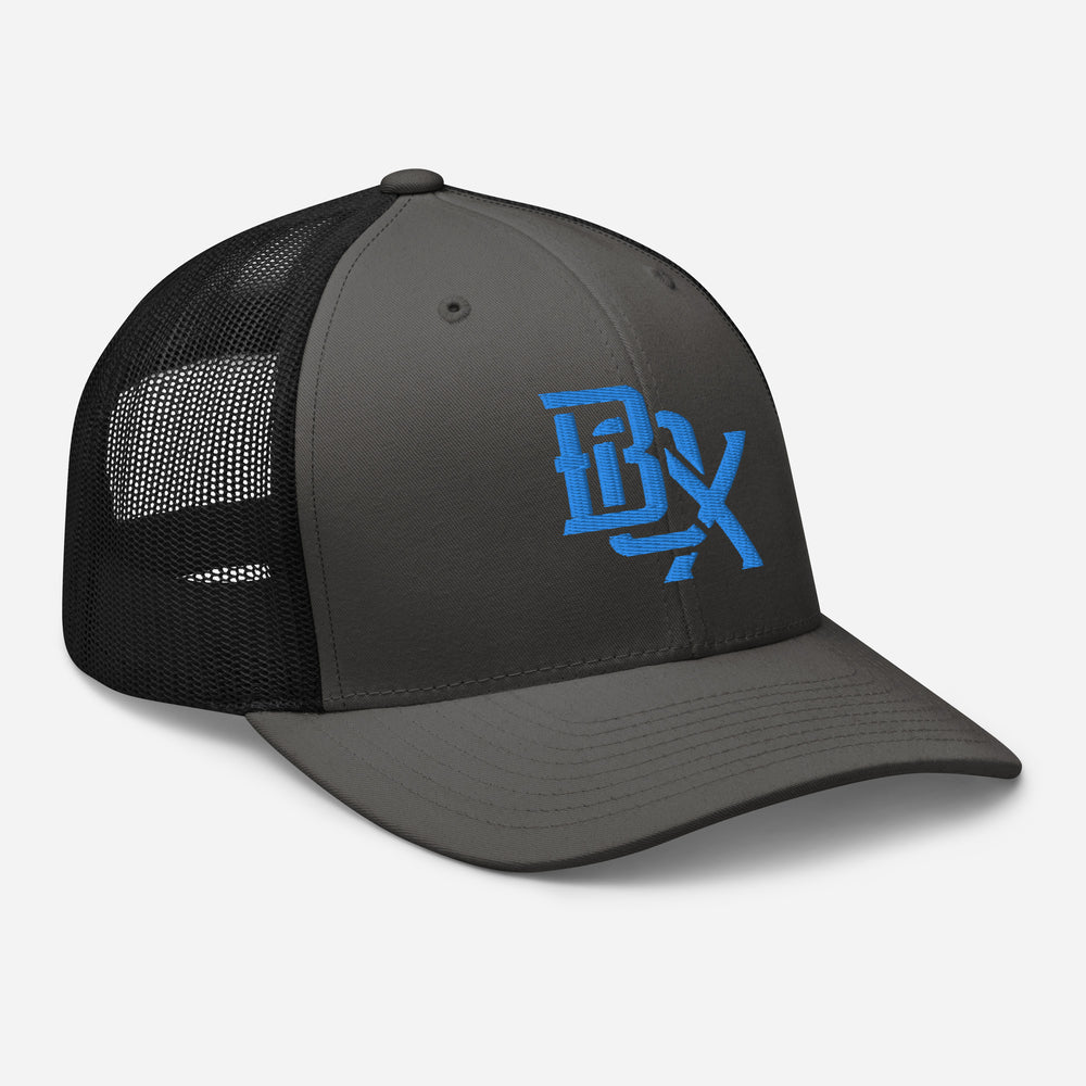 "BOX" Retro Trucker Hat | E Luna Brand CORE | 1 Aqua/Teal Thread Logo