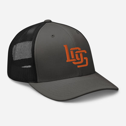 "LOS" Retro Trucker Hat | Yupoong 6606 | E Luna CLASSIC Solocrest 1 Orange Thread Front Logo