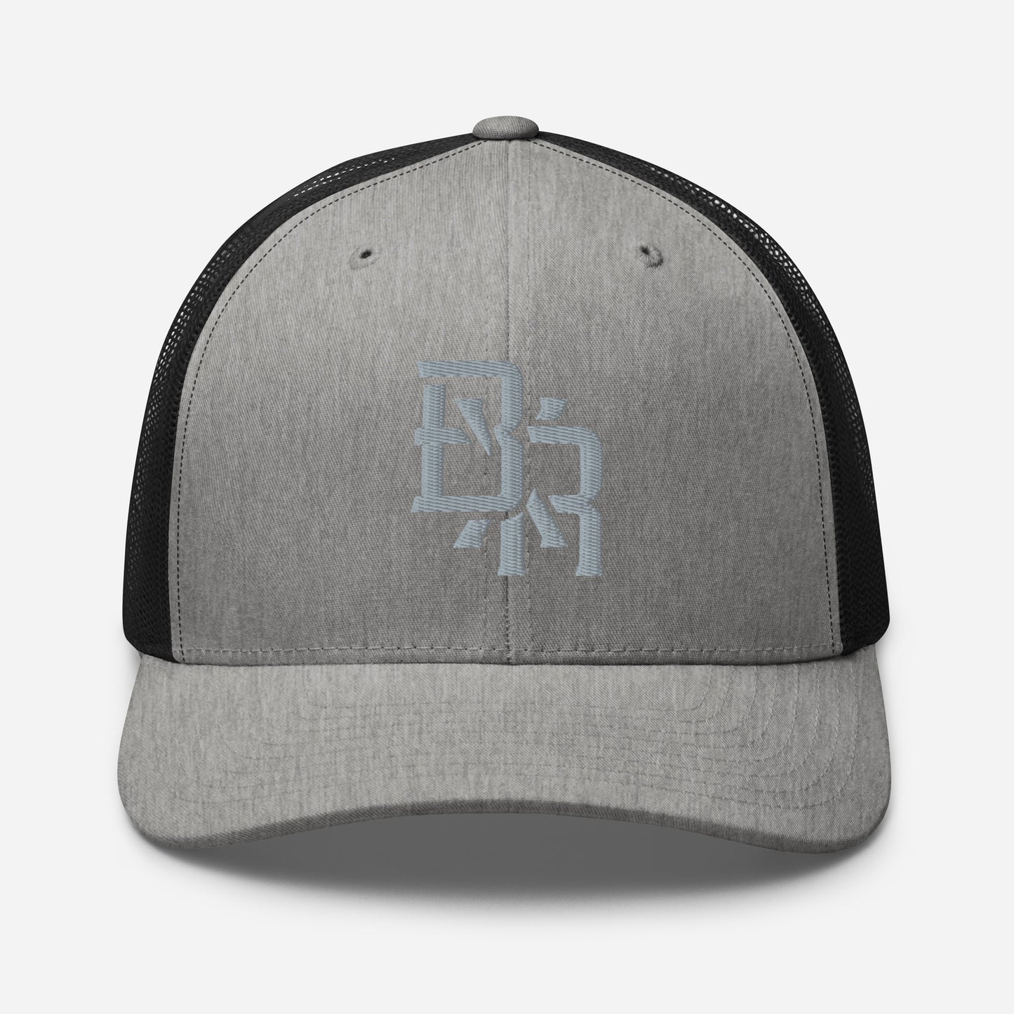 "BXR" Retro Trucker Hat | Yupoong 6606 | E Luna CLASSIC Solocrest 1 Grey Thread Front Logo