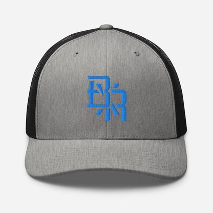 "BXR" Retro Trucker Hat | Yupoong 6606 | E Luna CLASSIC Solocrest 1 Aqua/Teal Thread Front Logo