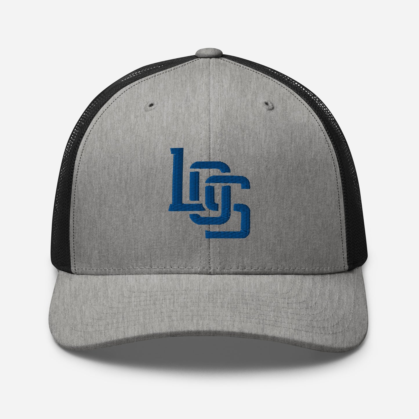 "LOS" Retro Trucker Hat | Yupoong 6606 | E Luna CLASSIC Solocrest 1 Royal Thread Front Logo