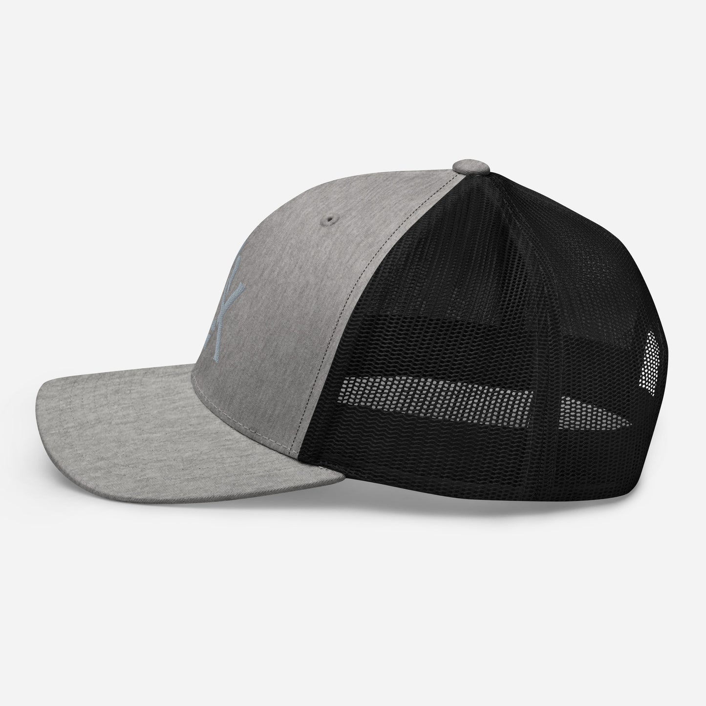 "BOX" Retro Trucker Hat | Yupoong 6606 | E Luna CLASSIC Solocrest 1 Grey Thread Front Logo