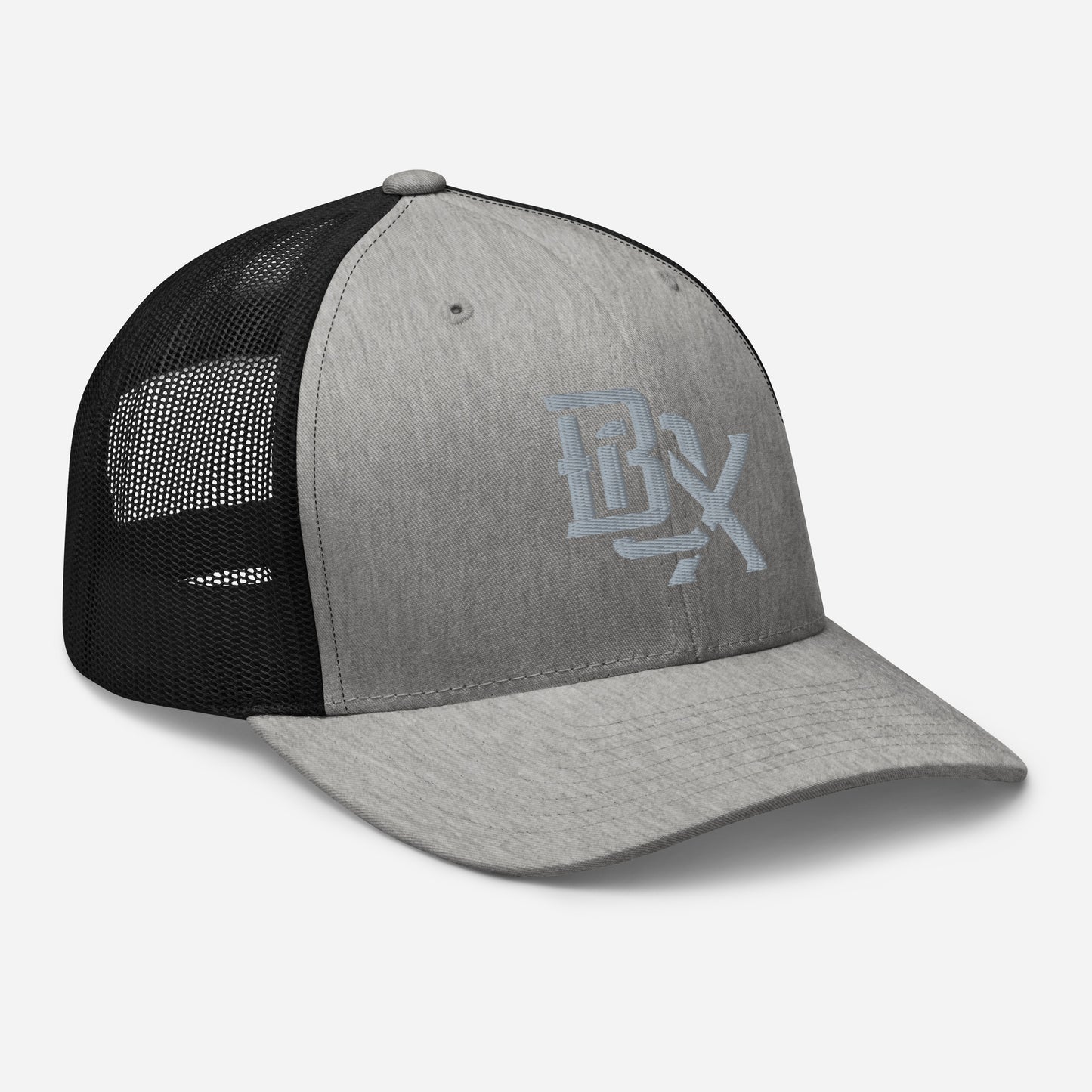 "BOX" Retro Trucker Hat | Yupoong 6606 | E Luna CLASSIC Solocrest 1 Grey Thread Front Logo