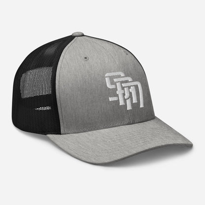 "SAN" Retro Trucker Hat | Yupoong 6606 | E Luna Brand CLASSIC Solocrest 1 White Thread Front Logo