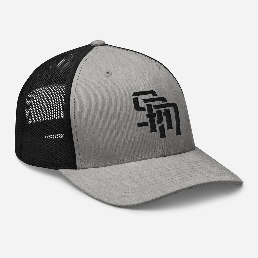 "SAN" Retro Trucker Hat | E Luna Brand CORE | 1 Black Thread Logo