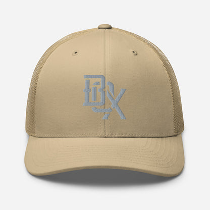 "BOX" Retro Trucker Hat | Yupoong 6606 | E Luna CLASSIC Solocrest 1 Grey Thread Front Logo