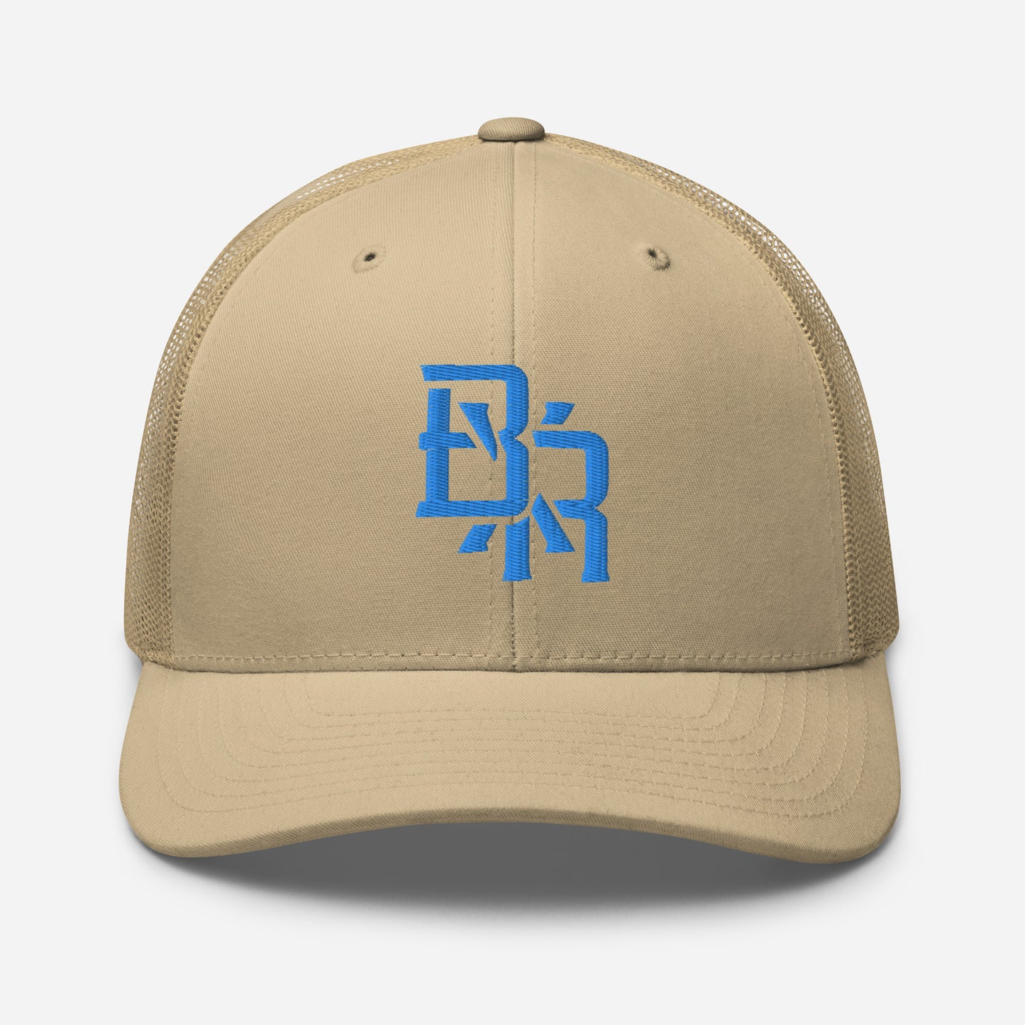 "BXR" Retro Trucker Hat | Yupoong 6606 | E Luna CLASSIC Solocrest 1 Aqua/Teal Thread Front Logo