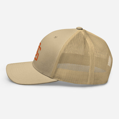 "LOS" Retro Trucker Hat | Yupoong 6606 | E Luna CLASSIC Solocrest 1 Orange Thread Front Logo