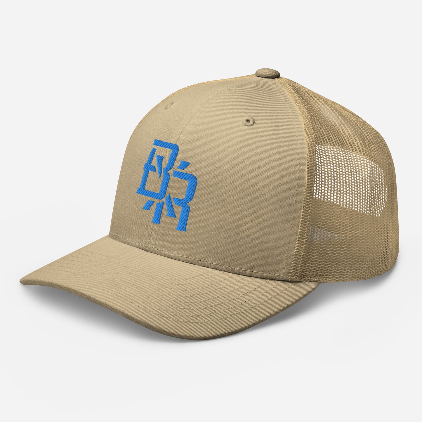 "BXR" Retro Trucker Hat | Yupoong 6606 | E Luna CLASSIC Solocrest 1 Aqua/Teal Thread Front Logo