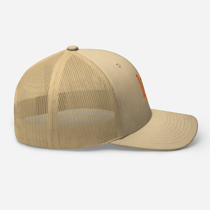 "LOS" Retro Trucker Hat | Yupoong 6606 | E Luna CLASSIC Solocrest 1 Orange Thread Front Logo