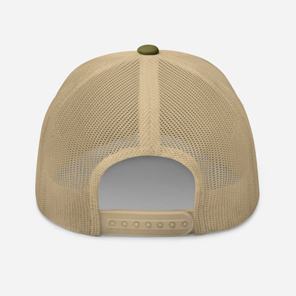 "BOX" Retro Trucker Hat | Yupoong 6606 | E Luna CLASSIC Solocrest 1 Grey Thread Front Logo