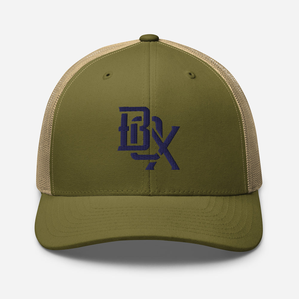 "BOX" Retro Trucker Hat | E Luna Brand CORE | 1 Navy Thread Logo