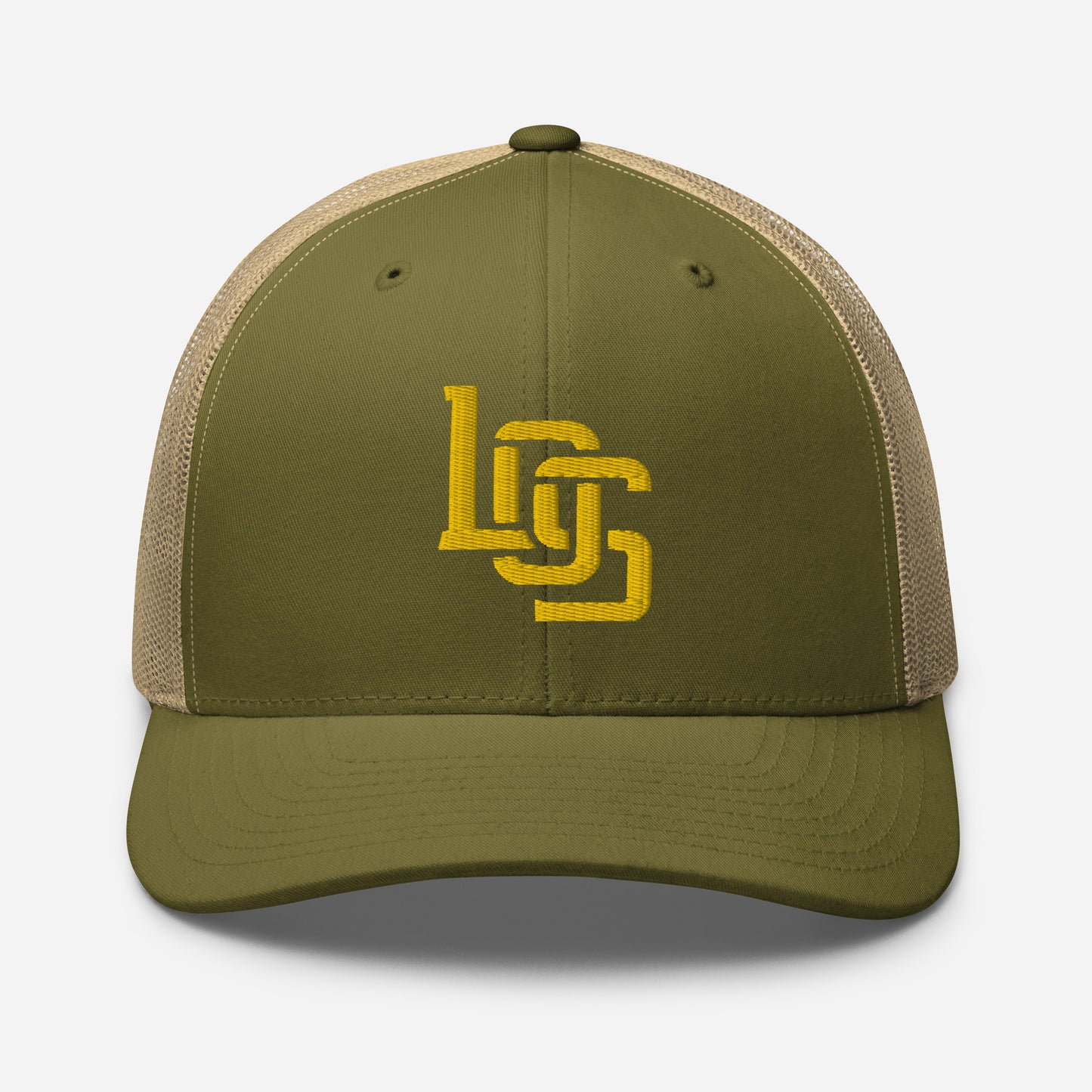 "LOS" Retro Trucker Hat | Yupoong 6606 | E Luna CLASSIC Solocrest 1 Gold Thread Front Logo