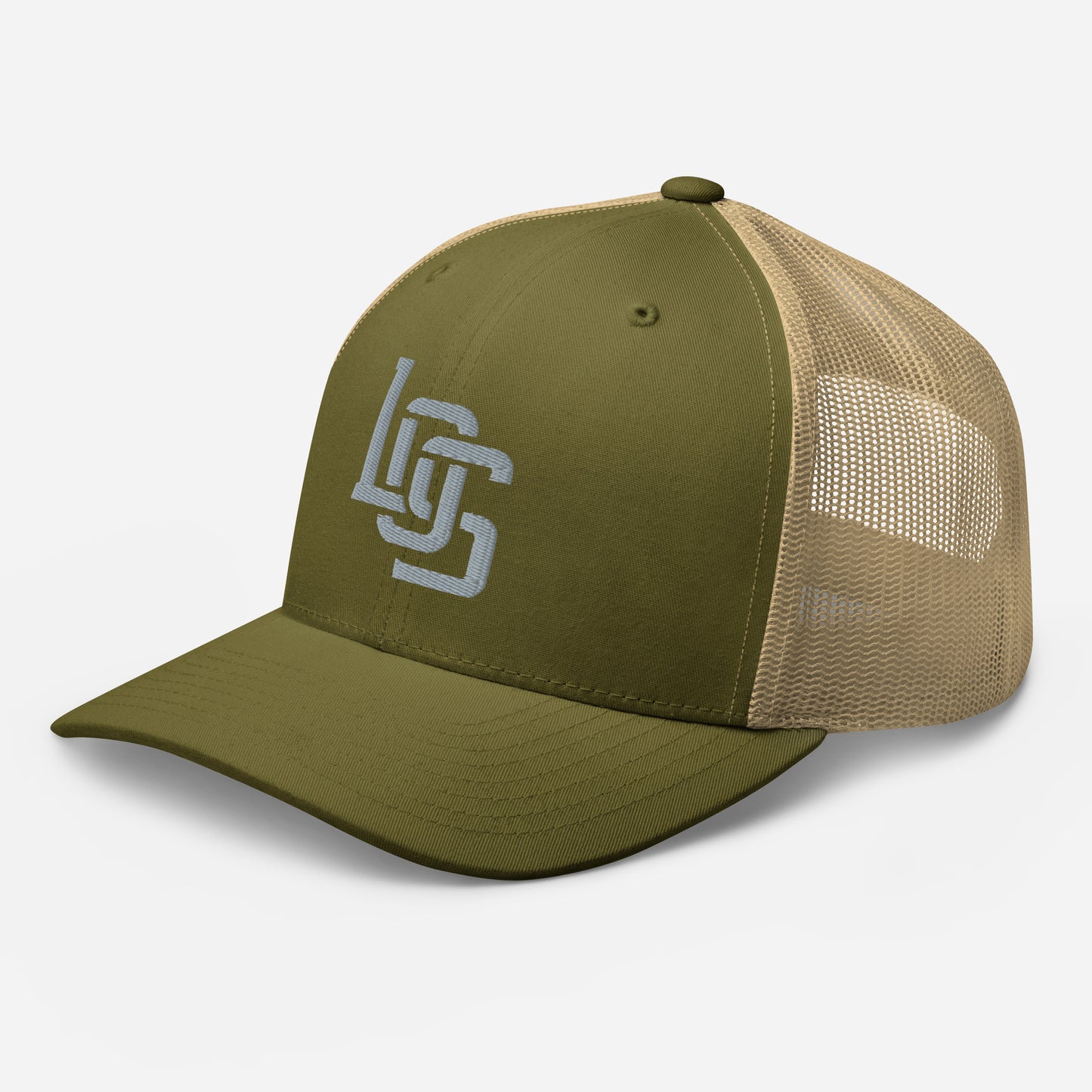 "LOS" Retro Trucker Hat | Yupoong 6606 | E Luna CLASSIC Solocrest 1 Grey Thread Front Logo