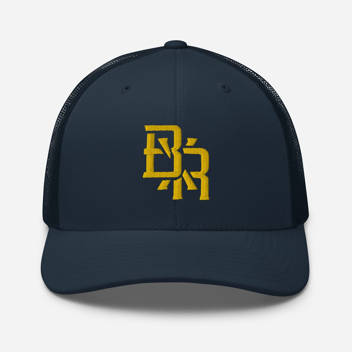 "BXR" Retro Trucker Hat | Yupoong 6606 | E Luna CLASSIC Solocrest 1 Gold Thread Front Logo