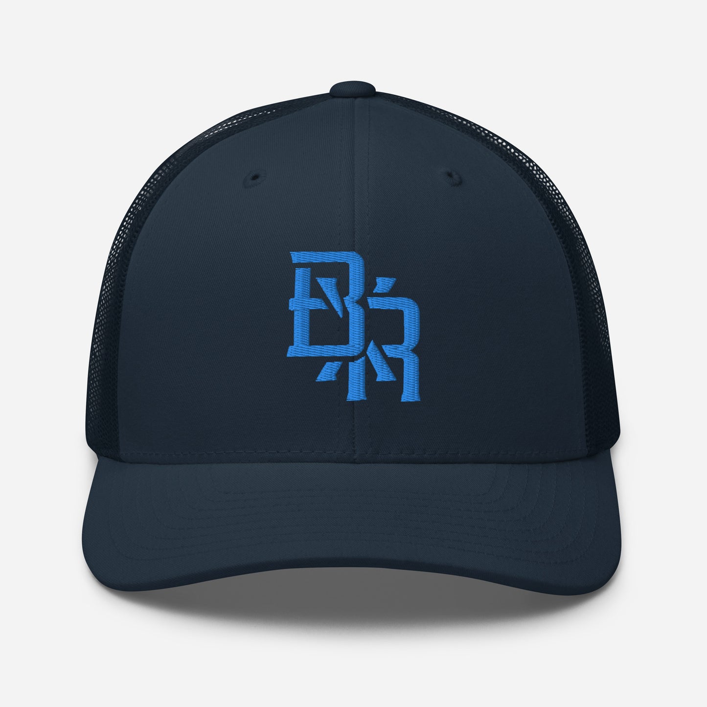 "BXR" Retro Trucker Hat | Yupoong 6606 | E Luna CLASSIC Solocrest 1 Aqua/Teal Thread Front Logo